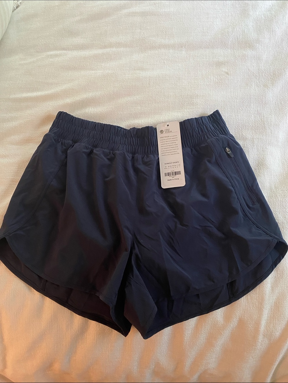 CRZ YOGA Women's Navy Athletic Shorts - Lightweight Comfort
